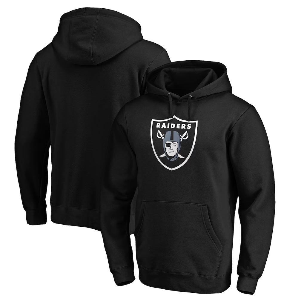 Punc LV.Raiders Black LOGO Pullover Hoodies Home Game Blank Player Stitched Jerseys