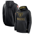 Punc LV.Raiders Black Salute to Service Hoodies Limited Game Blank Player Stitched Jerseys