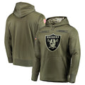 Punc LV.Raiders Olive Salute to Service Pullover Hoodies Home Game Blank Player Stitched Jerseys
