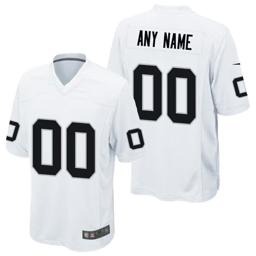 Punc Custom LV.Raiders White Road Game Stitched Jerseys