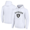 Punc LV.Raiders White LOGO Pullover Hoodies Home Game Blank Player Stitched Jerseys