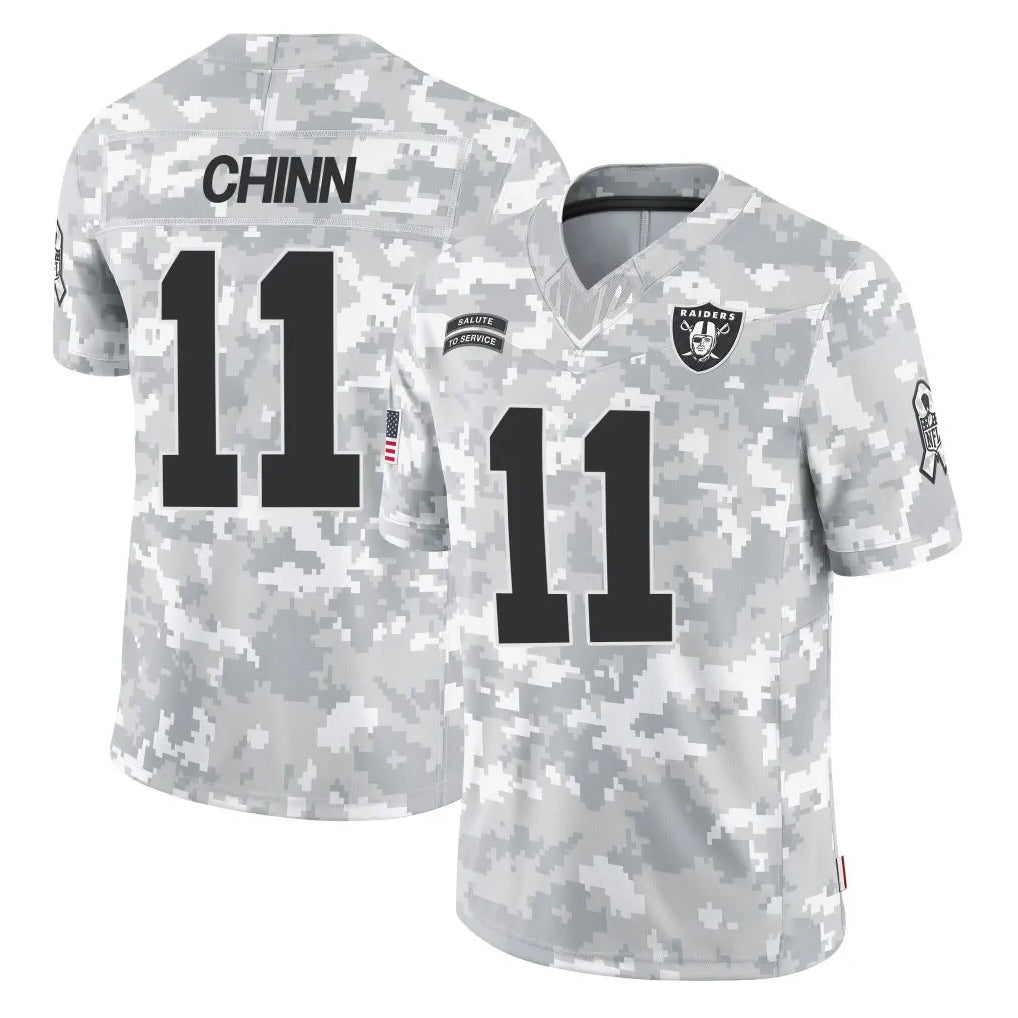 Punc LV.Raiders #11 Jeremy Chinn Player Arctic Camo Salute To Service Limited Game Stitched Jerseys