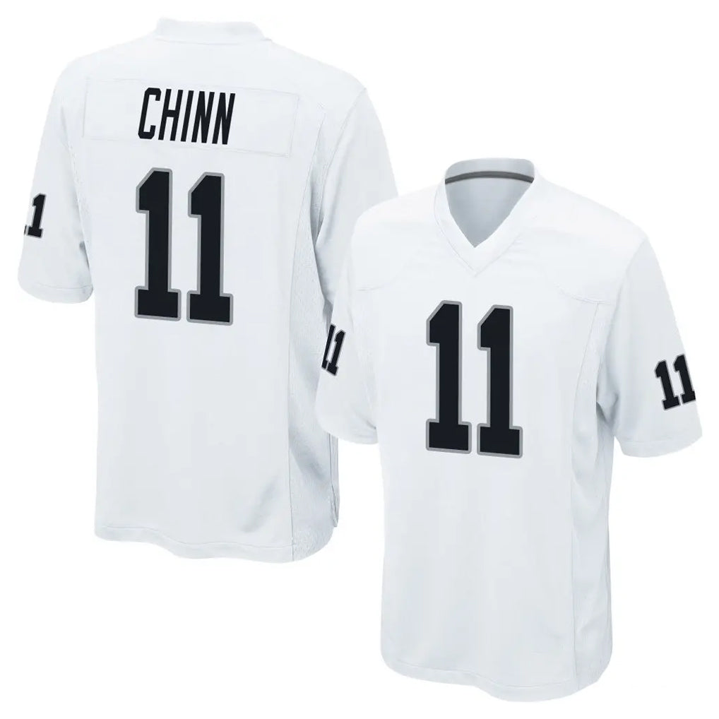 Punc LV.Raiders #11 Jeremy Chinn Player White Home Game Stitched Jerseys