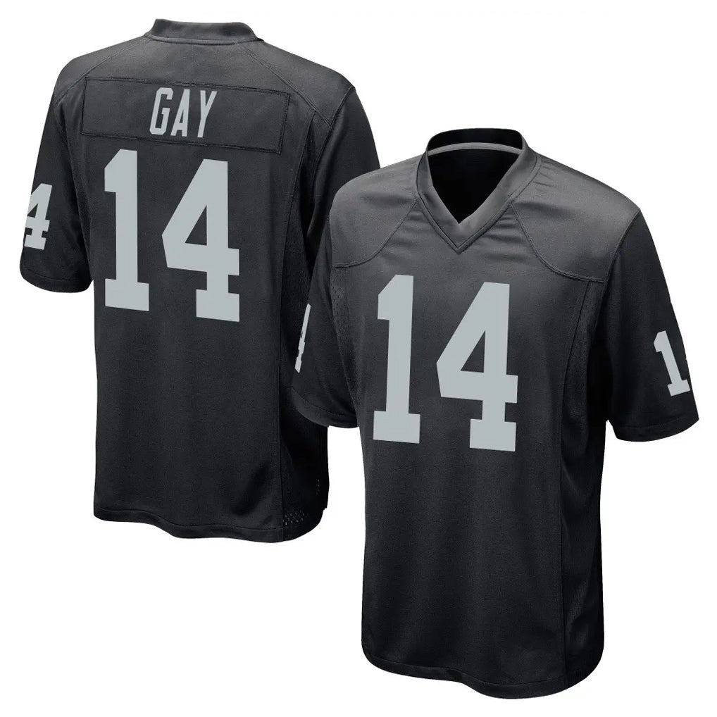 Punc LV.Raiders #14 Matt Gay Player Black Home Game Stitched Jerseys
