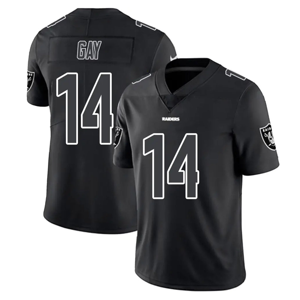 Punc LV.Raiders #14 Matt Gay Player Black Limited Black Impact Home Game Stitched Jerseys