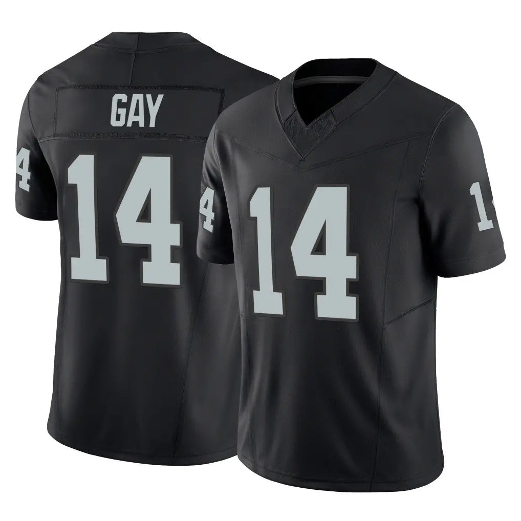 Punc LV.Raiders #14 Matt Gay Player Black Limited Vapor F.U.S.E. Home Game Stitched Jerseys