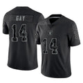 Punc LV.Raiders #14 Matt Gay Player Black Reflective Limited Game Stitched Jerseys