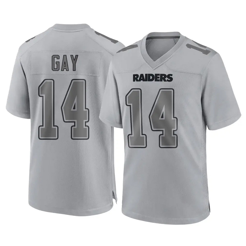 Punc LV.Raiders #14 Matt Gay Player Gray Atmosphere Fashion Limited Game Stitched Jerseys
