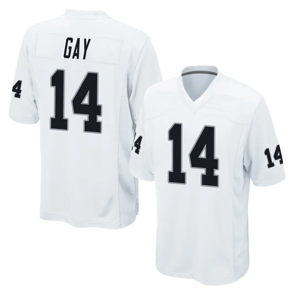 Punc LV.Raiders #14 Matt Gay Player White Home Game Stitched Jerseys