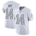 Punc LV.Raiders #14 Matt Gay Player White Limited Color Rush Home Game Stitched Jerseys
