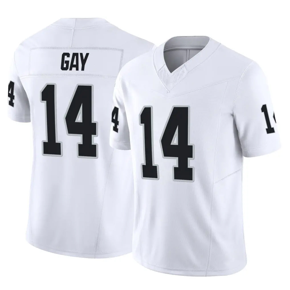 Punc LV.Raiders #14 Matt Gay Player White Limited Vapor F.U.S.E. Home Game Stitched Jerseys