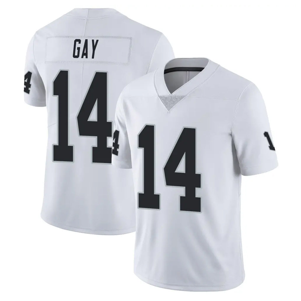 Punc LV.Raiders #14 Matt Gay Player White Limited Vapor Untouchable Home Game Stitched Jerseys