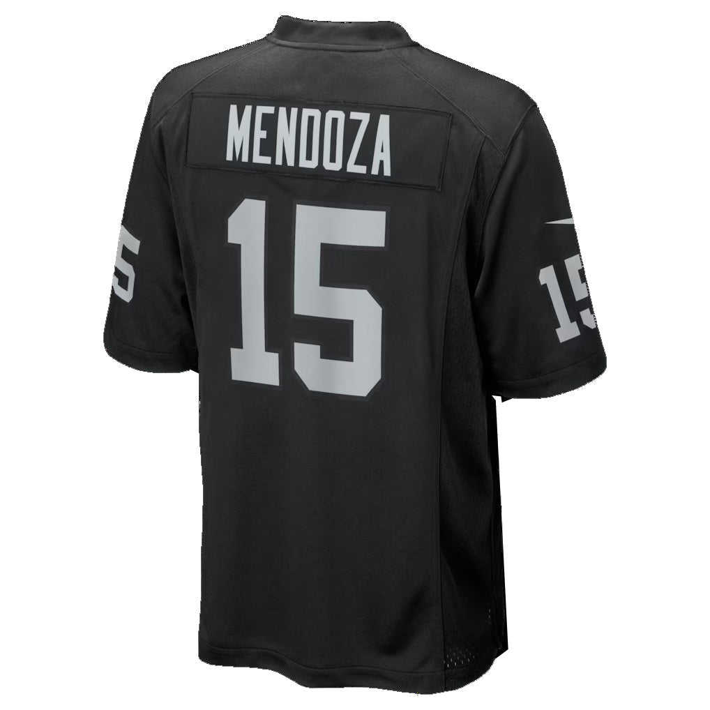 Punc LV.Raiders #15 Fernando Mendoza Black 2026 Draft First Round Pick No. 1 Team Game Stitched Jerseys