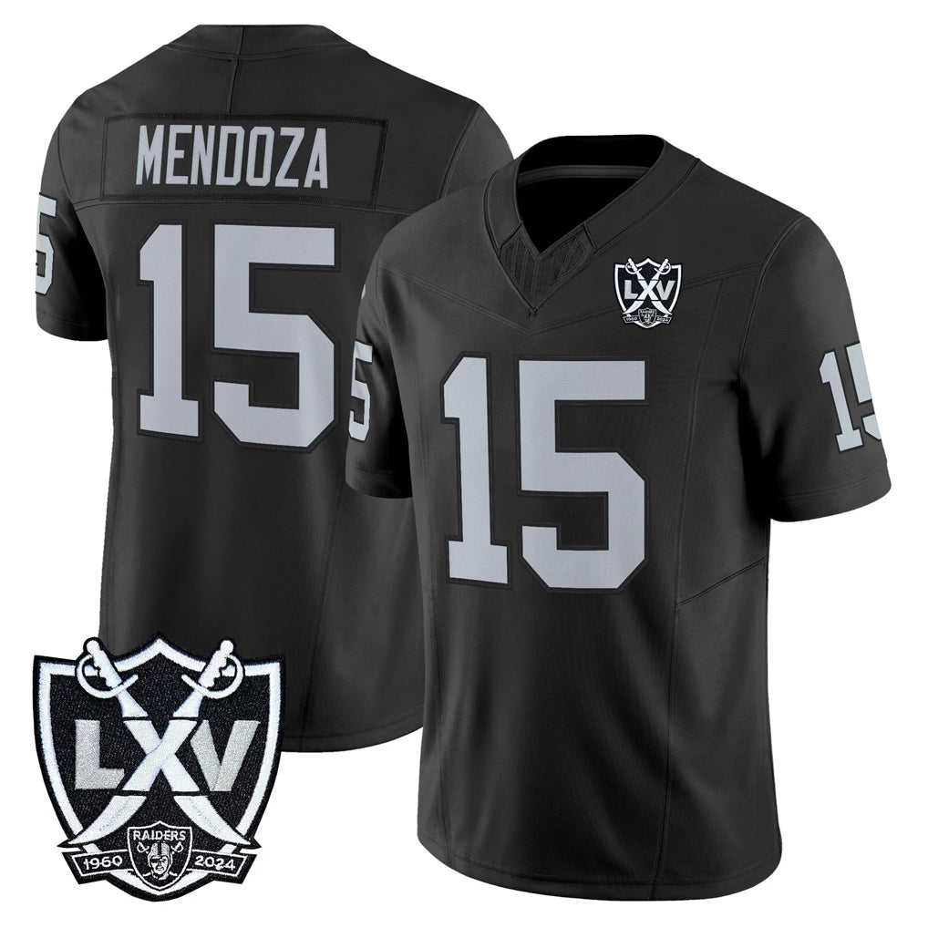 Punc LV.Raiders #15 Fernando Mendoza Player Black 2026 Vapor Limited Home Game Stitched Jerseys