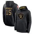 Punc LV.Raiders #15 Fernando Mendoza Player Black Salute to Service Hoodies Limited Game Stitched Jerseys