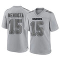Punc LV.Raiders #15 Fernando Mendoza Player Gray Atmosphere Fashion Limited Game Stitched Jerseys