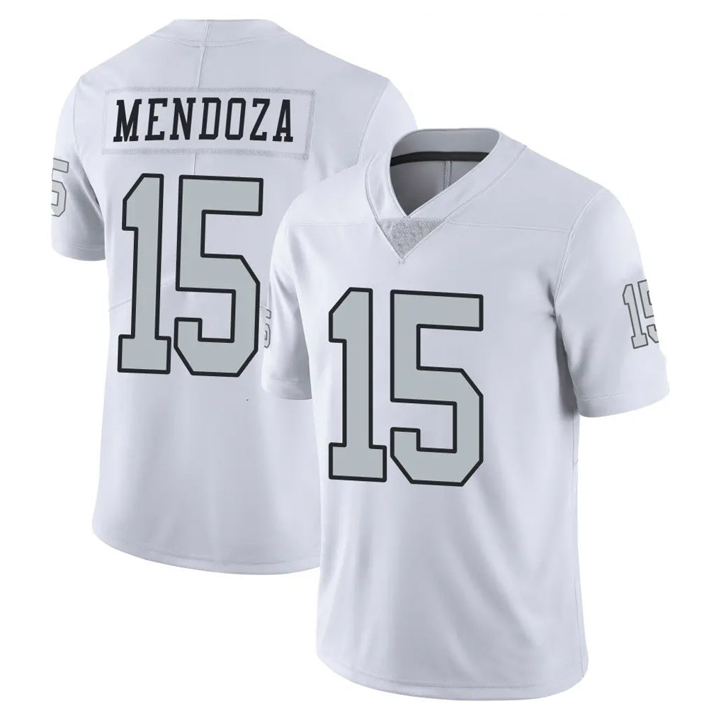 Punc LV.Raiders #15 Fernando Mendoza Player White Limited Color Rush Home Game Stitched Jerseys