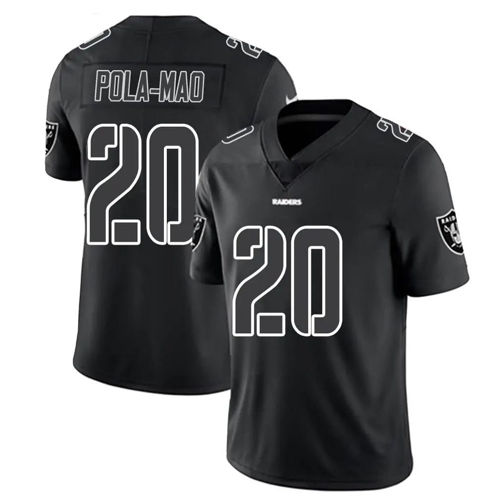 Punc LV.Raiders #20 Isaiah Pola-Mao Player Black Limited Black Impact Home Game Stitched Jerseys