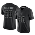 Punc LV.Raiders #20 Isaiah Pola-Mao Player Black Reflective Limited Game Stitched Jerseys