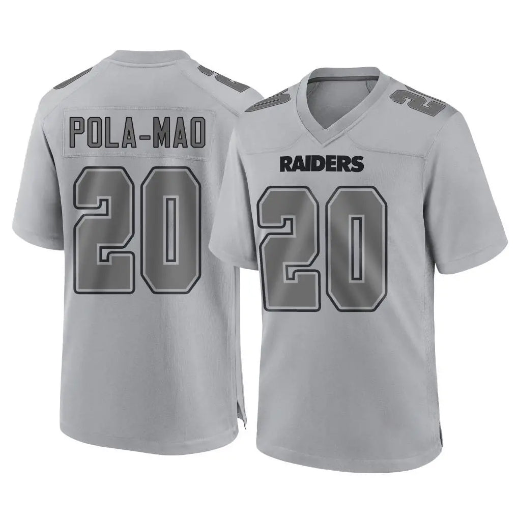 Punc LV.Raiders #20 Isaiah Pola-Mao Player Gray Atmosphere Fashion Limited Game Stitched Jerseys