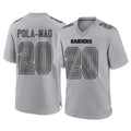 Punc LV.Raiders #20 Isaiah Pola-Mao Player Gray Atmosphere Fashion Limited Game Stitched Jerseys