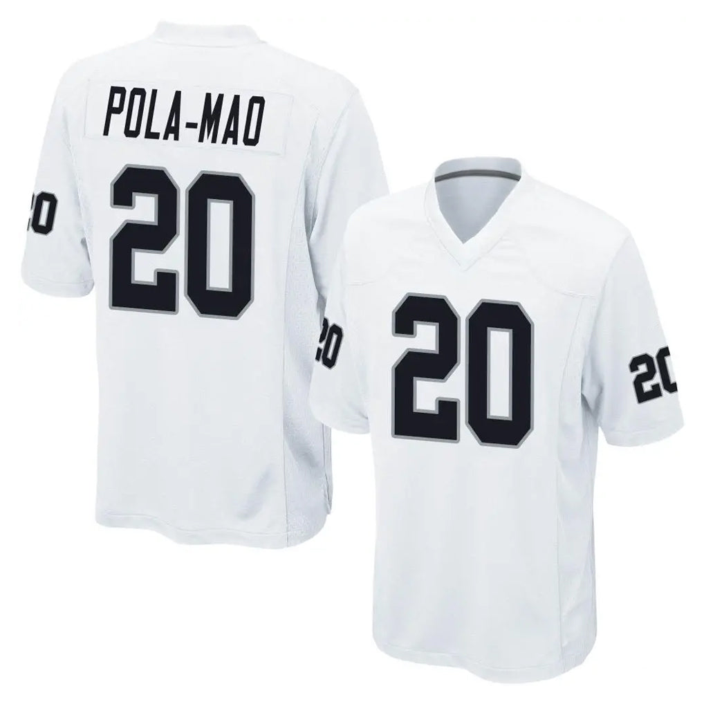 Punc LV.Raiders #20 Isaiah Pola-Mao Player White Home Game Stitched Jerseys