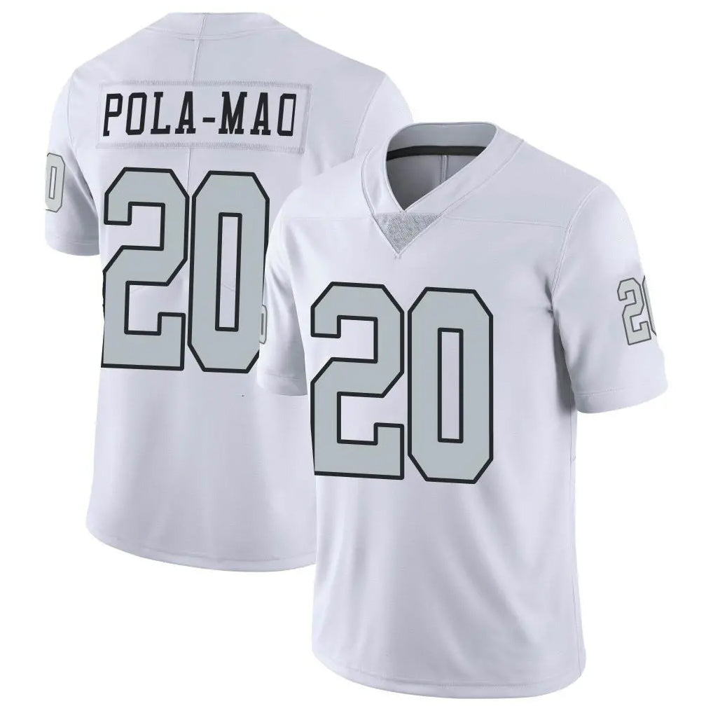 Punc LV.Raiders #20 Isaiah Pola-Mao Player White Limited Color Rush Home Game Stitched Jerseys