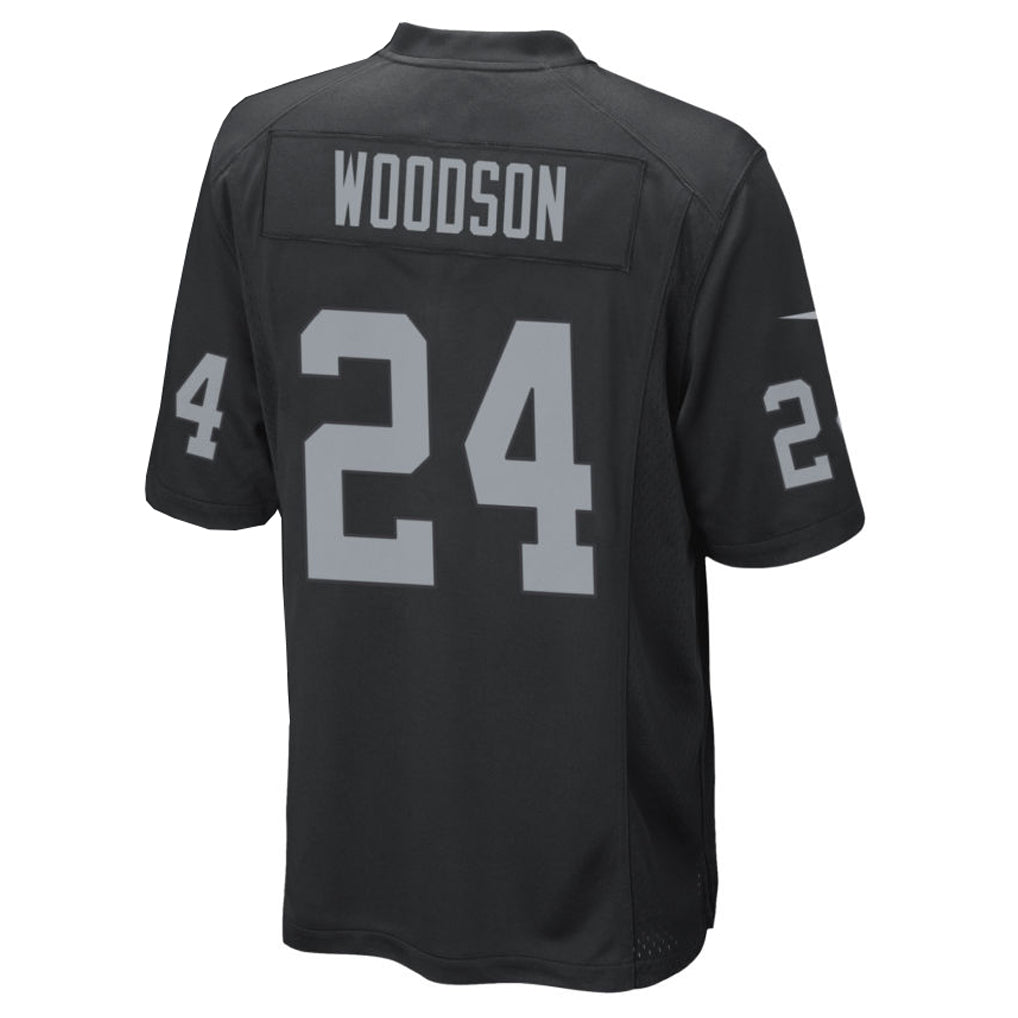 Punc LV.Raiders #24 Charles Woodson Player Black Home Game Stitched Jerseys