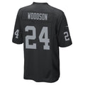 Punc LV.Raiders #24 Charles Woodson Player Black Home Game Stitched Jerseys