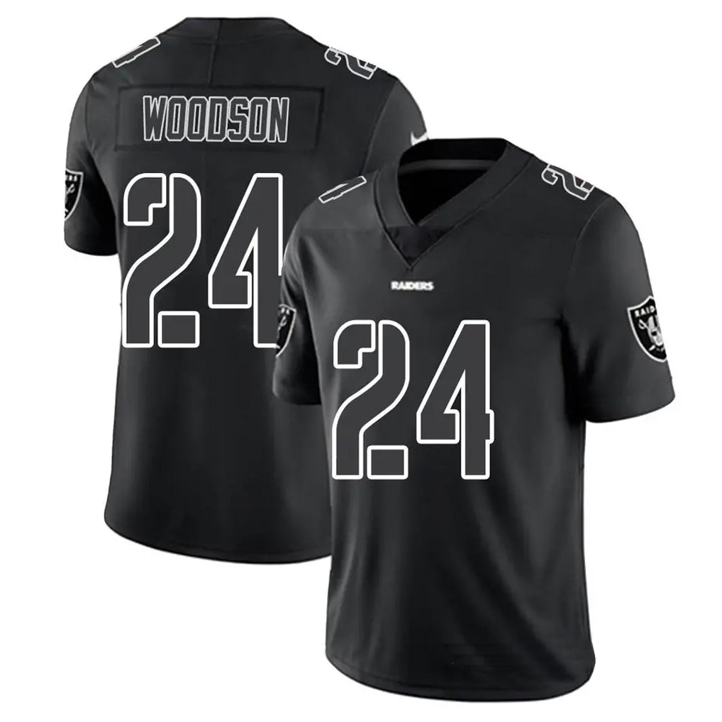 Punc LV.Raiders #24 Charles Woodson Player Black Impact Limited Stitched Jerseys