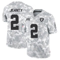 Punc LV.Raiders #2 Ashton Jeanty Player Arctic Camo Salute to Service Limited  Stitched Jerseys