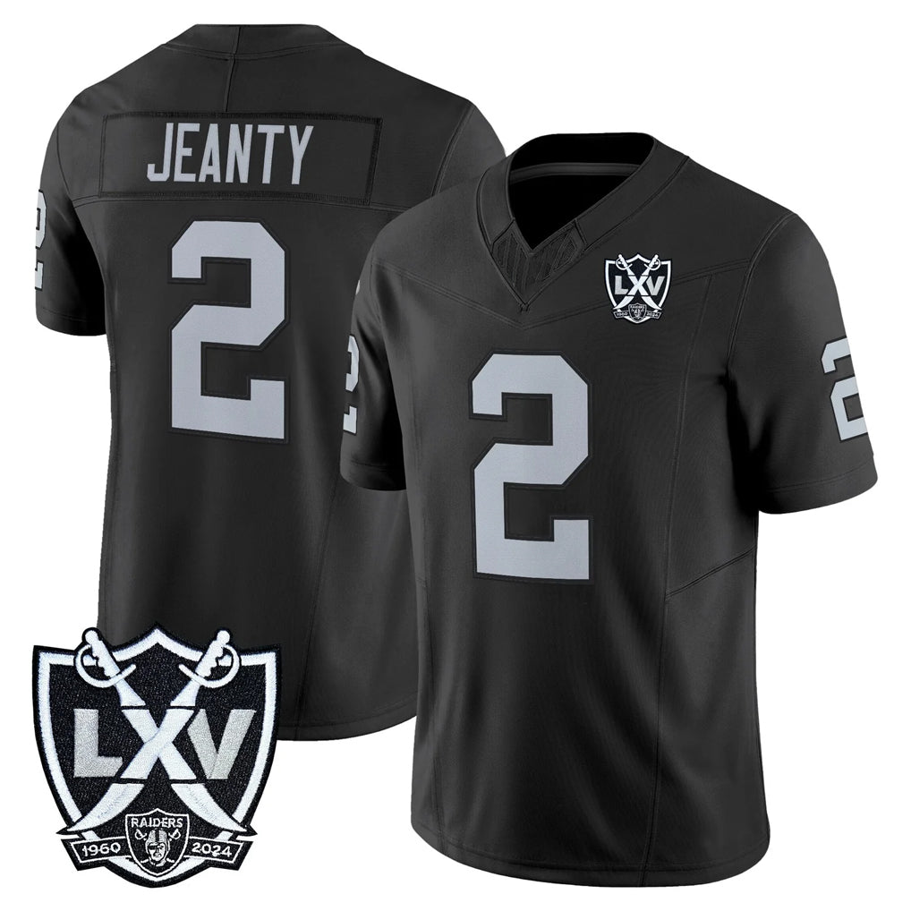 Punc LV.Raiders #2 Ashton Jeanty Player Black 2026 Vapor Limited Home Game Stitched Jerseys