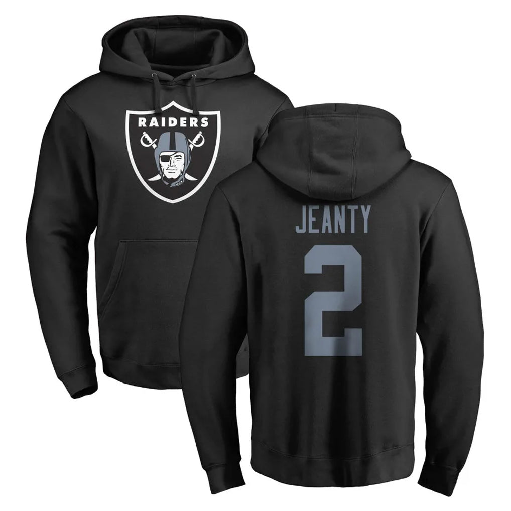 Punc LV.Raiders #2 Ashton Jeanty Player Black Logo Pullover Hoodies Limited Game Stitched Jerseys