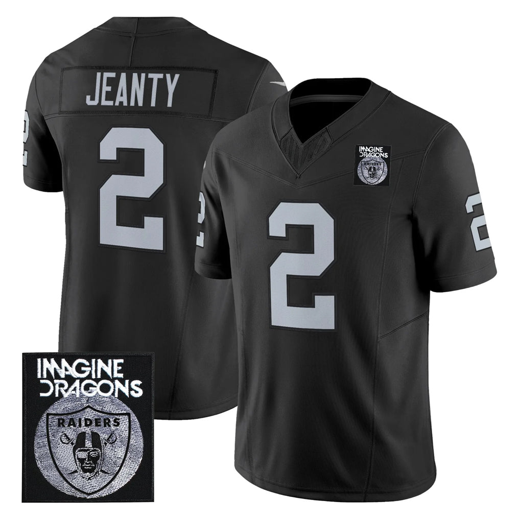 Punc LV.Raiders #2 Ashton Jeanty Player Black Vapor Limited Home Game Stitched Jerseys