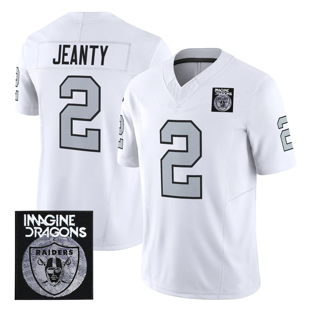 Punc LV.Raiders #2 Ashton Jeanty Player White Vapor Limited Home Game Stitched Jerseys