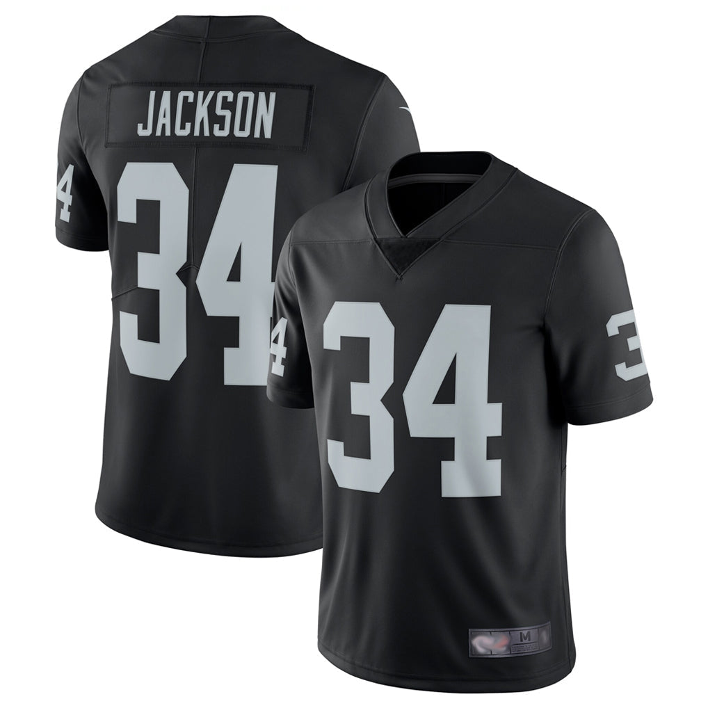 Punc LV.Raiders #34 Bo Jackson Player Black Vapor Limited Stitched Jerseys