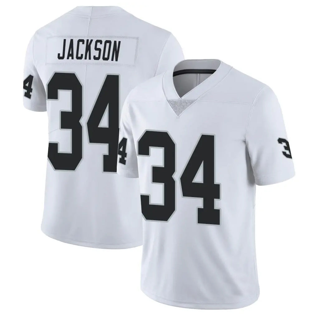 Punc LV.Raiders #34 Bo Jackson Player White Vapor Limited Stitched Jerseys