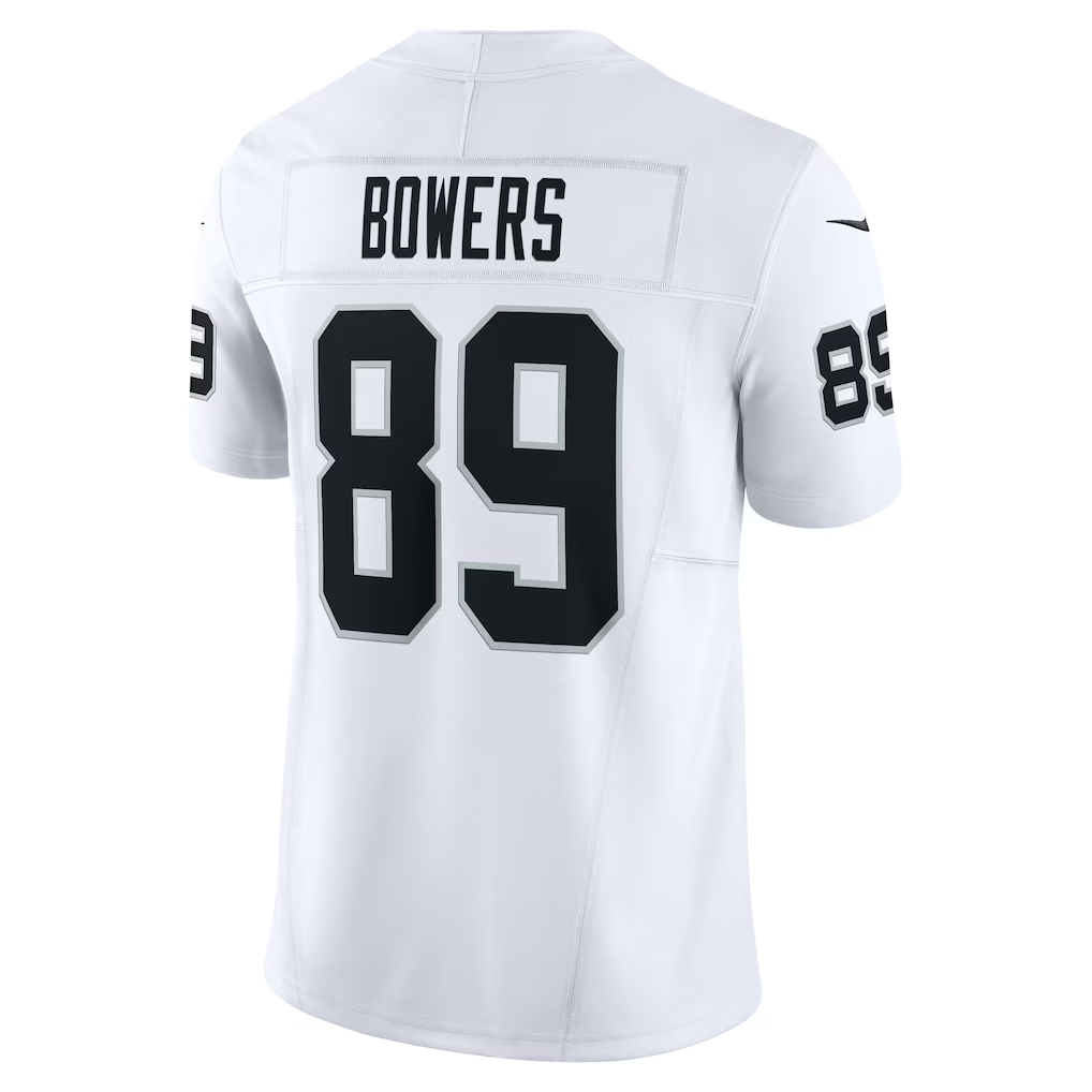 Punc LV.Raiders #89 Brock Bowers White Vapor F.U.S.E. Limited Stitched Jerseys