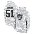 Punc LV.Raiders #51 Malcolm Koonce Player Arctic Camo Salute to Service Hoodies Limited Game Stitched Jerseys