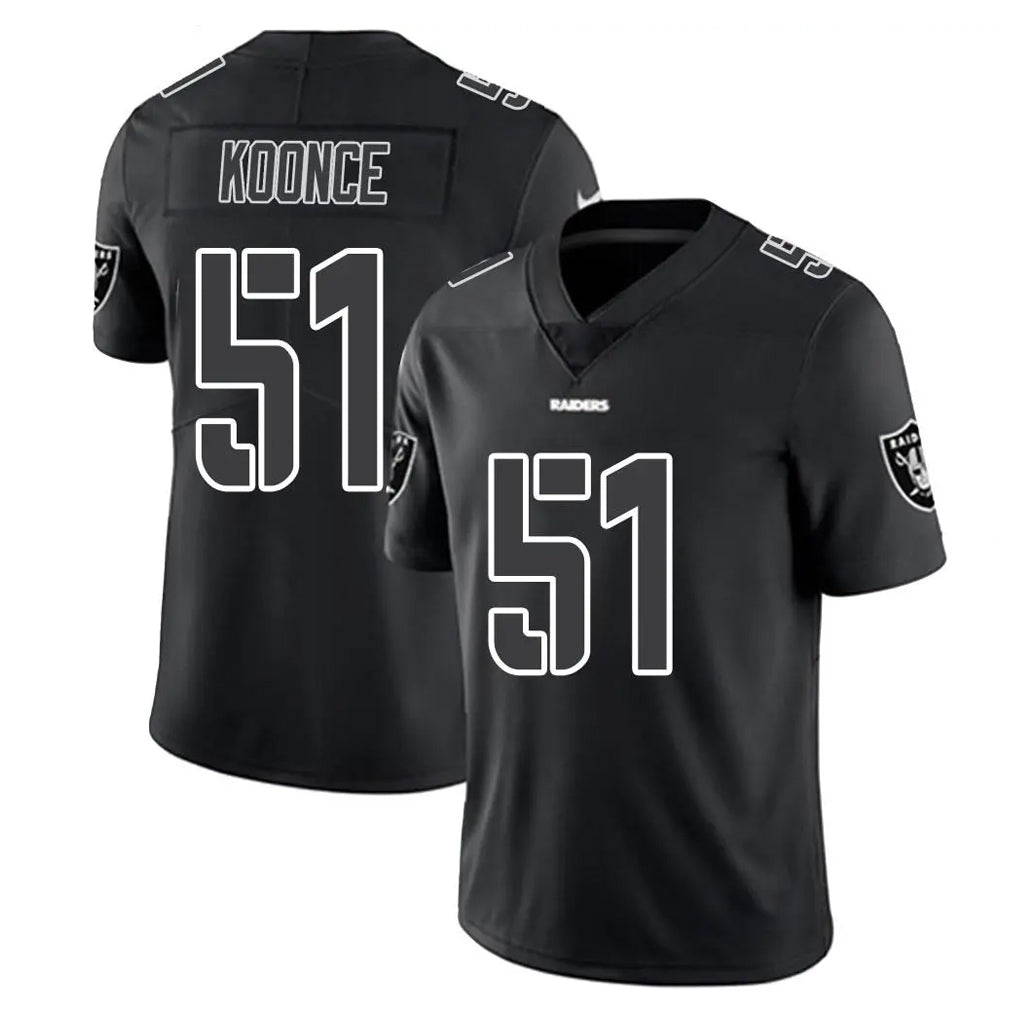 Punc LV.Raiders #51 Malcolm Koonce Player Black Limited Black Impact Home Game Stitched Jerseys