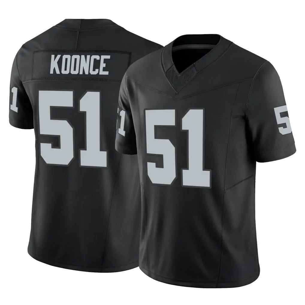 Punc LV.Raiders #51 Malcolm Koonce Player Black Limited Vapor F.U.S.E. Home Game Stitched Jerseys