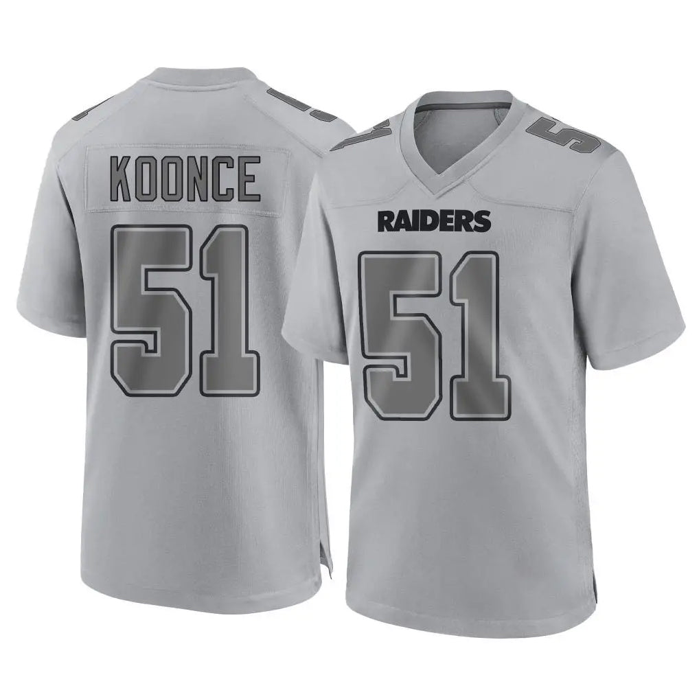 Punc LV.Raiders #51 Malcolm Koonce Player Gray Atmosphere Fashion Limited Game Stitched Jerseys
