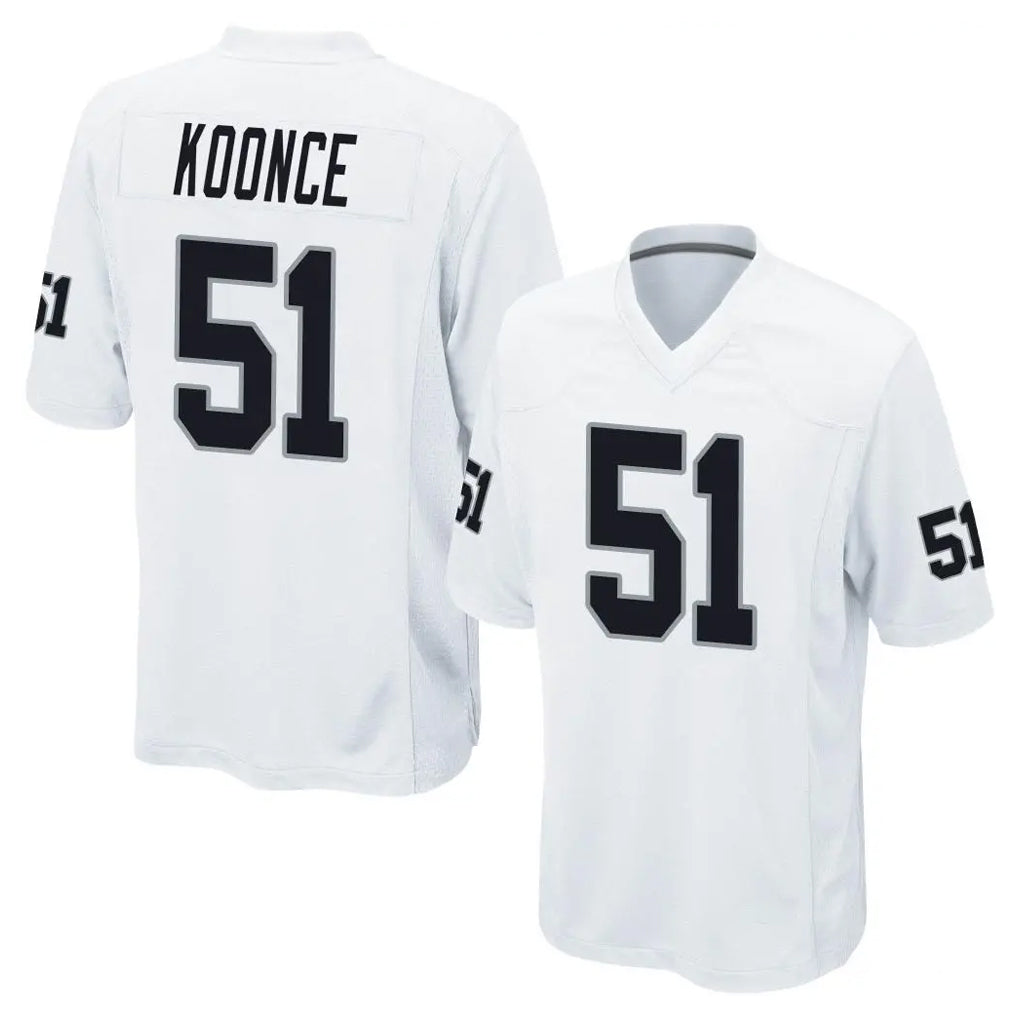 Punc LV.Raiders #51 Malcolm Koonce Player White Home Game Stitched Jerseys