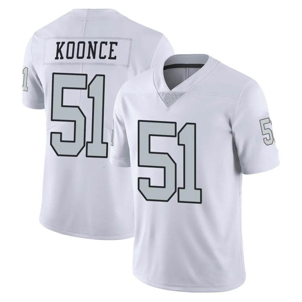 Punc LV.Raiders #51 Malcolm Koonce Player White Limited Color Rush Home Game Stitched Jerseys