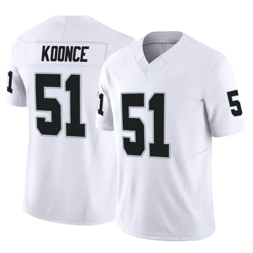 Punc LV.Raiders #51 Malcolm Koonce Player White Limited Vapor F.U.S.E. Home Game Stitched Jerseys
