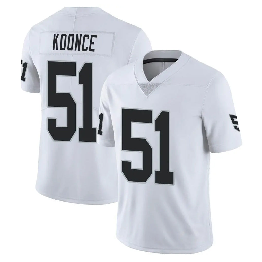 Punc LV.Raiders #51 Malcolm Koonce Player White Limited Vapor Untouchable Home Game Stitched Jerseys