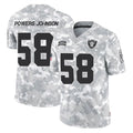 Punc LV.Raiders #58 Jackson Powers-Johnson Player Arctic Camo Salute To Service Limited Game Stitched Jerseys