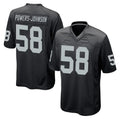 Punc LV.Raiders #58 Jackson Powers-Johnson Player Black Home Game Stitched Jerseys