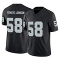 Punc LV.Raiders #58 Jackson Powers-Johnson Player Black Limited Vapor F.U.S.E. Home Game Stitched Jerseys