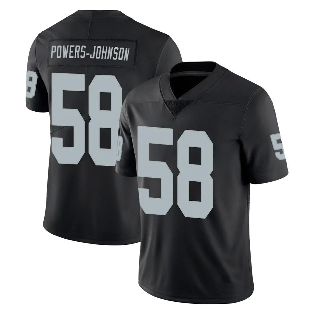 Punc LV.Raiders #58 Jackson Powers-Johnson Player Black Limited Vapor Untouchable Home Game Stitched Jerseys